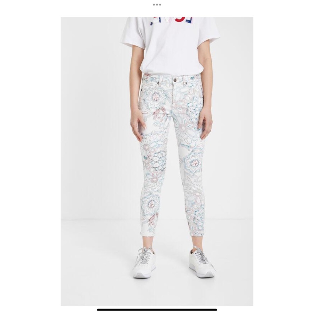 Desigual skinny floral trousers